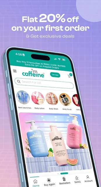 mCaffeine: Natural Skin Care screenshot 1