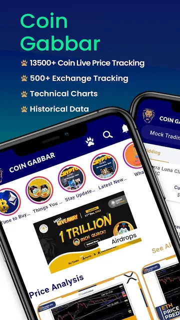 Coingabbar: Live Crypto Prices screenshot 1