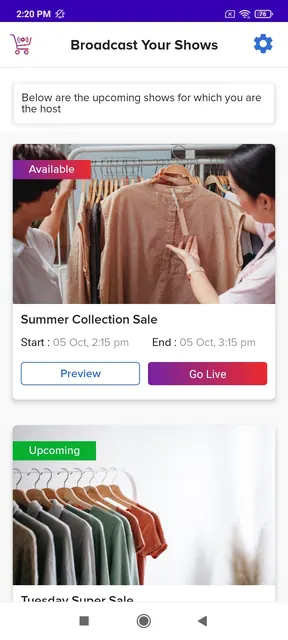 Channelize Live Shopping Host screenshot 2