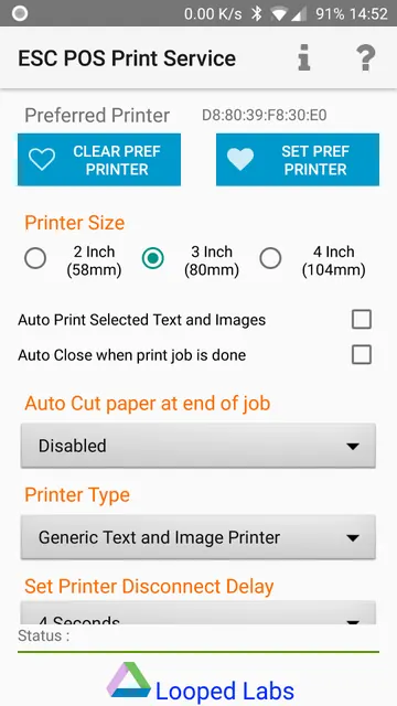 ESCPOS Bluetooth Print Service screenshot 1