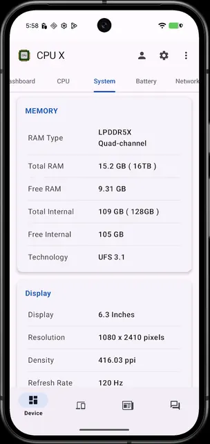 CPU X - Device & System info screenshot 3