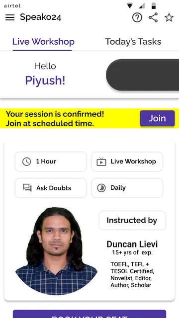 Speako24 - Spoken English App screenshot 1