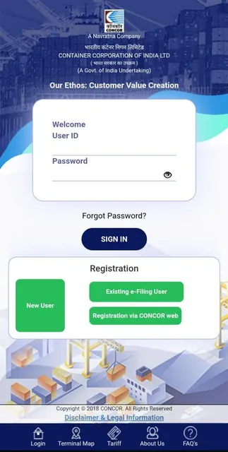 CONCOR e-Logistics App screenshot 2