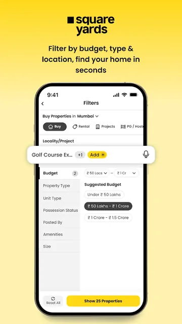 Square Yards-Buy, Rent, Invest screenshot 1