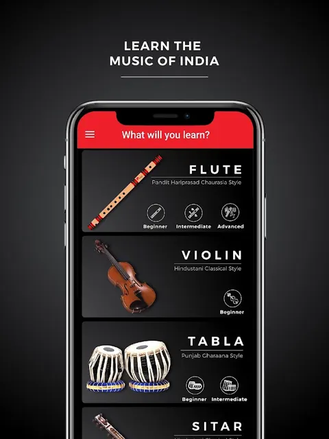 myGurukul - Learn Flute, Tabla screenshot 1