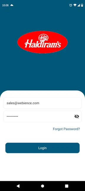 Haldiram RFQ screenshot 2