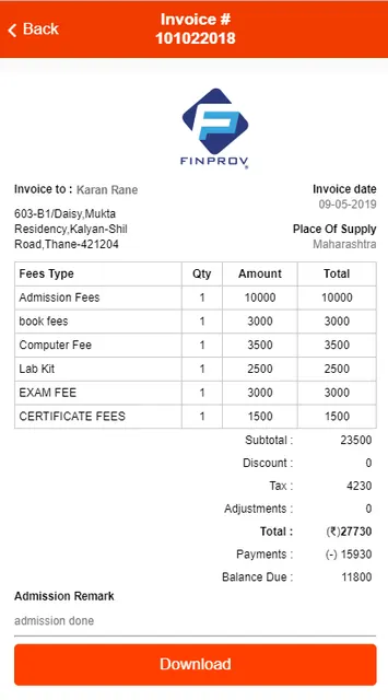 Finprov Student Connect screenshot 2