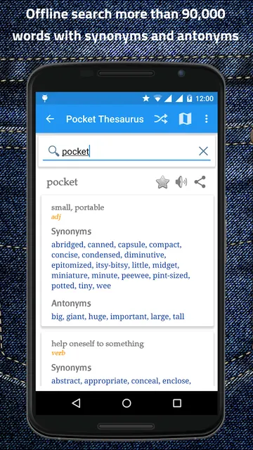 Pocket Thesaurus screenshot 1