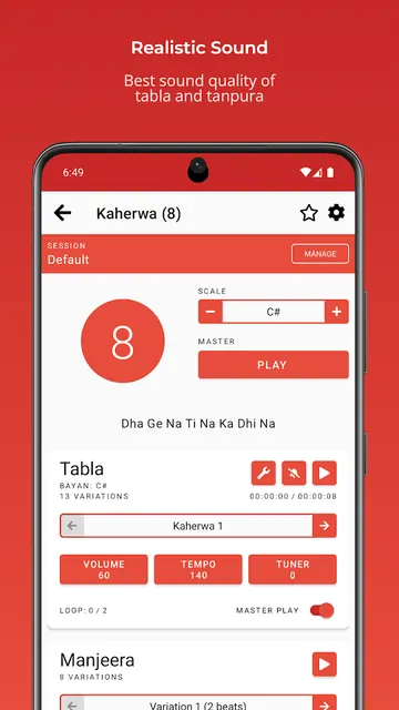Rhythm with Tabla & Tanpura screenshot 4