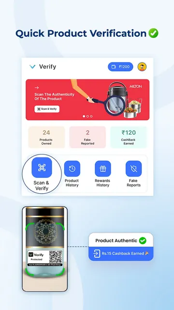 Verify App: UPI Cashbacks screenshot 1