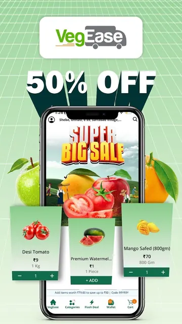 Fruits & Vegetable App-VegEase screenshot 1