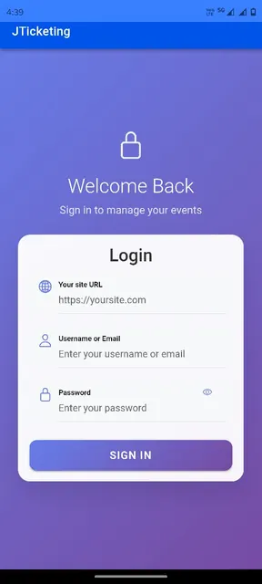 JTicketing Event Manager screenshot 1