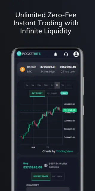 PocketBits: Buy BTC & Crypto screenshot 1