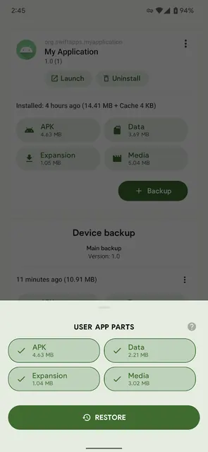 Swift Backup screenshot 4