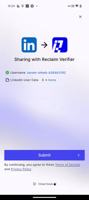Reclaim Verifier screenshot 5