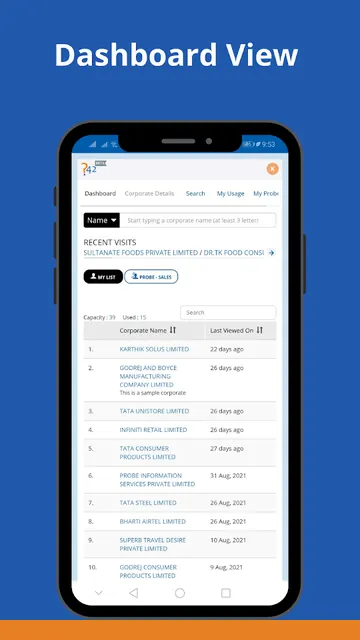 Probe42 Business screenshot 1
