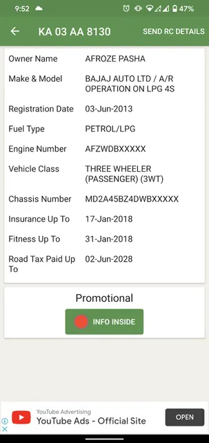 Traffic Bangalore: Check Fines screenshot 2