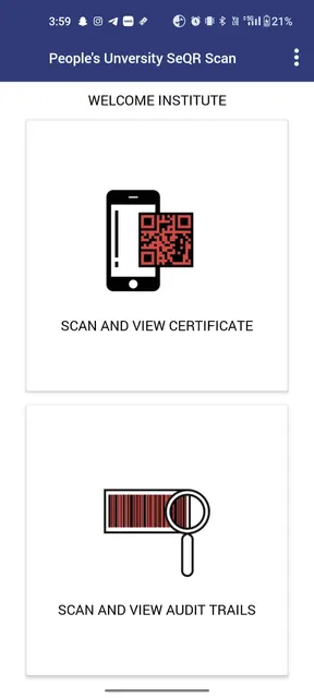 People's University SeQR Scan screenshot 3