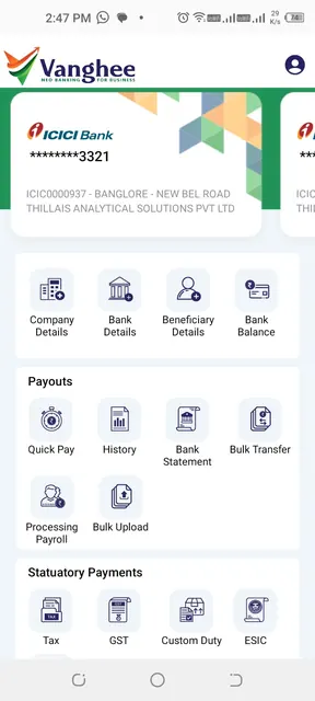 Vanghee Lite: Neo Banking screenshot 2