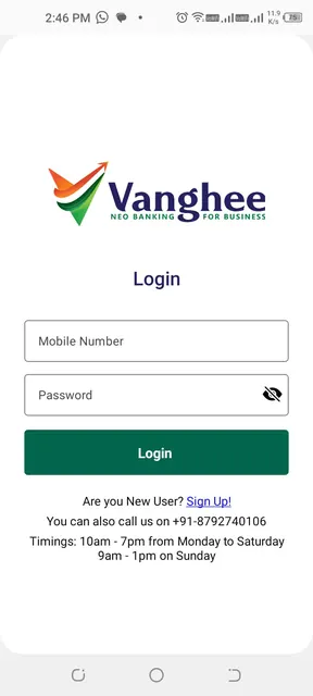 Vanghee Lite: Neo Banking screenshot 1