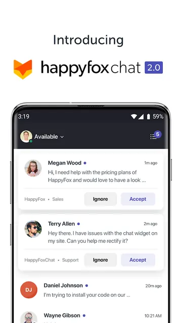 HappyFox Chat 2.0 screenshot 1