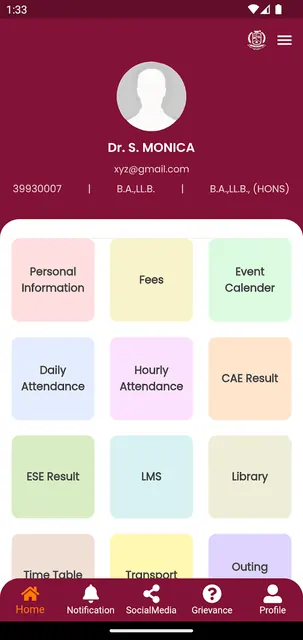 Sathyabama ERP screenshot 4