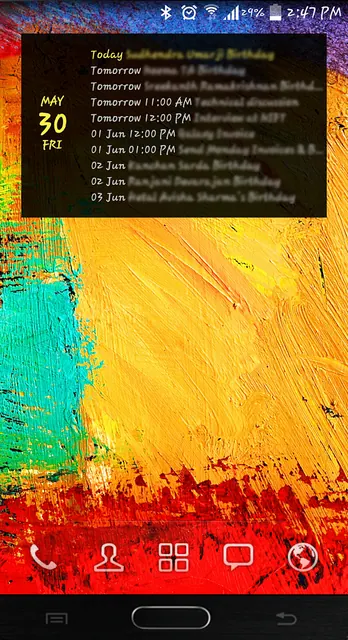 Simple Calendar Widget screenshot 1