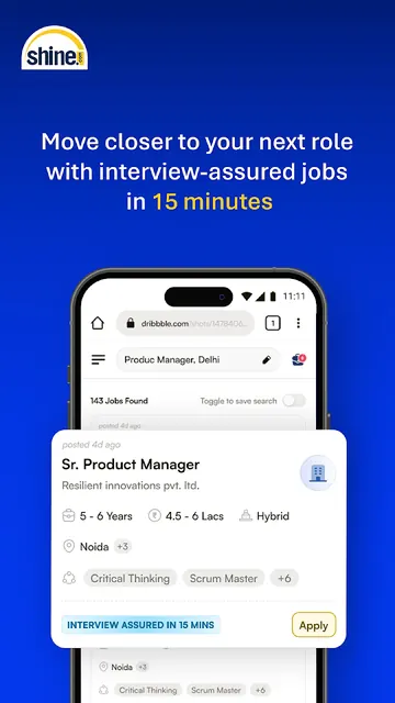 Shine.com Job Search App screenshot 2