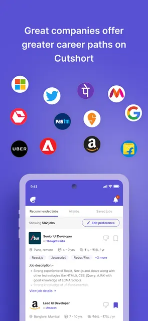 Cutshort: Tech Job Search App screenshot 2