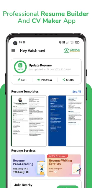 Online AI Resume CV Builder screenshot 1