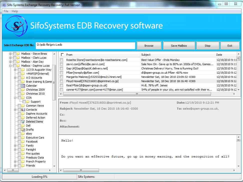 recover edb mailbox via edb to pst recovery software logo