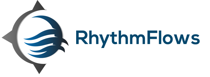 RhythmFlows logo