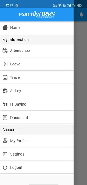 ExactllyHRMS screenshot 2