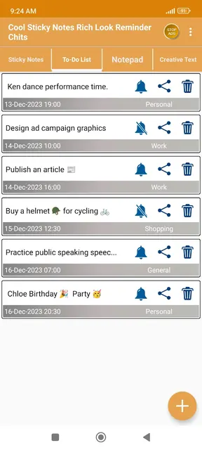 Cool Sticky Notes Rich Notepad screenshot 3