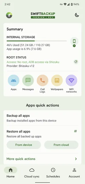 Swift Backup screenshot 1