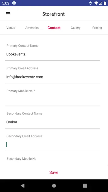 Bookeventz Venue App screenshot 2