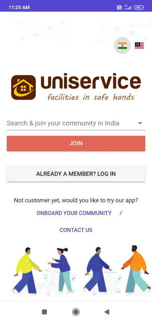 Uniservice App screenshot 1