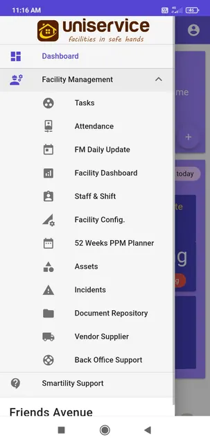 Uniservice App screenshot 2