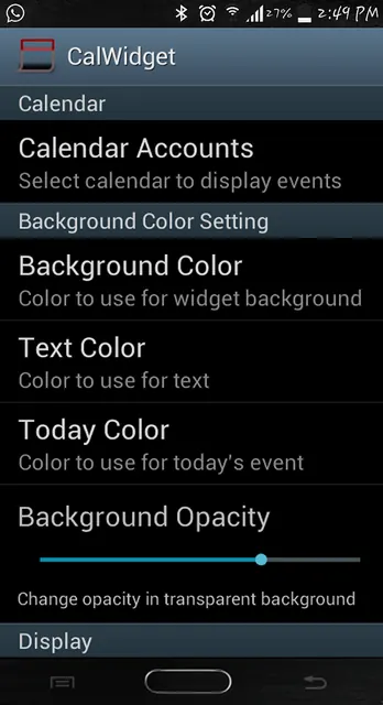Simple Calendar Widget screenshot 3