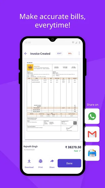 myBillBook Invoice Billing App screenshot 1