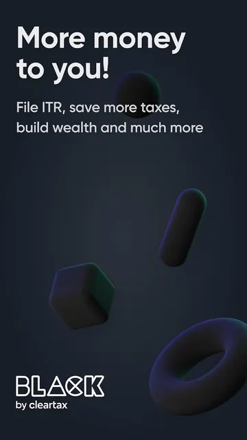 Income Tax Filing, ITR - Black screenshot 1