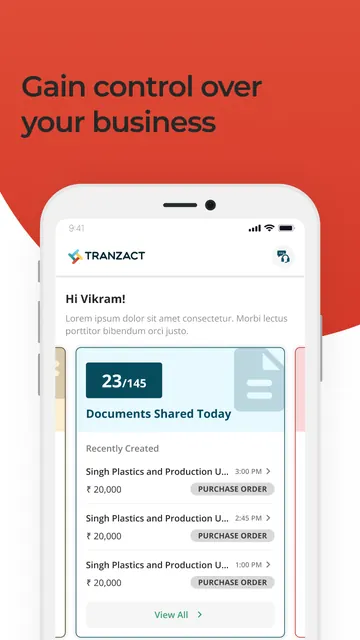 TranZact Lite screenshot 1