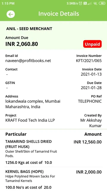 ProfitBooks screenshot 3