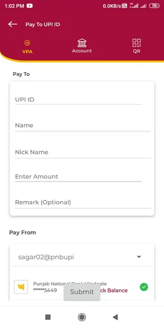 BHIM PNB screenshot 3