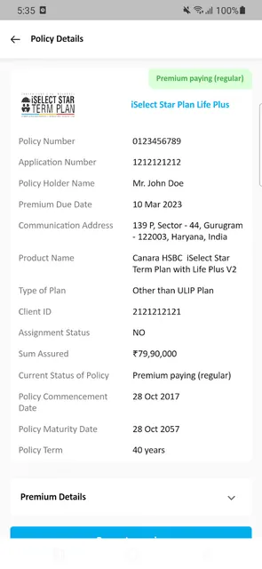 Canara HSBC Life screenshot 3