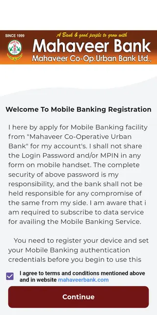 MAHAVEER BANK screenshot 1