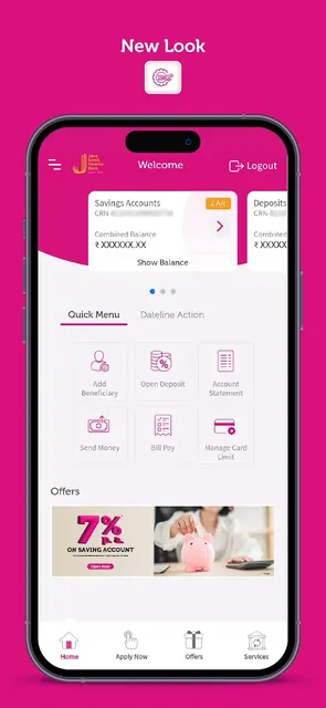 Jana Bank Mobile Banking screenshot 2