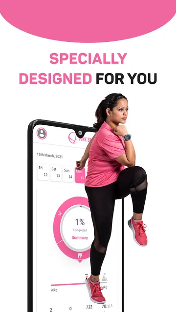Pink 360 - Fitness, Diet Plans screenshot 1