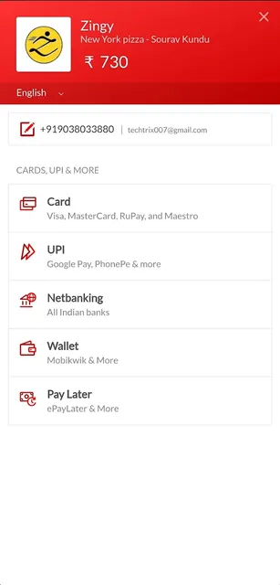 Zingy Food Delivery Service screenshot 5