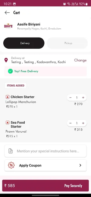 Aasife Biriyani Food Delivery screenshot 5